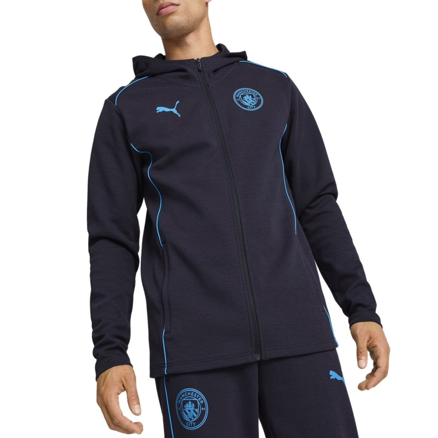 Manchester City navy Casual hooded presentation tracksuit 2024/25 - Puma